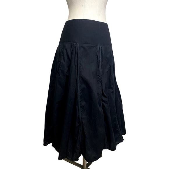 Grace Elements Pleated Whimsygoth Boho Gothic Dark Fairy Midi Skirt with Pockets - Picture 3 of 10